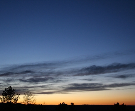 Sunrise over rural field