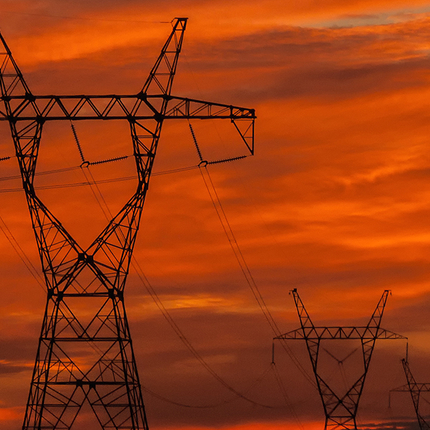 Transmission line with sunset