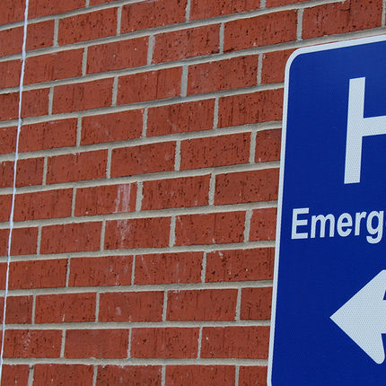 Hospital emergency sign