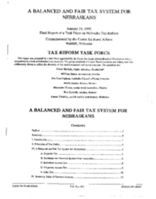A Balanced and Fair Tax System for Nebraskans