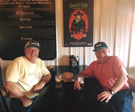 Two men at Kinkaider Brewery