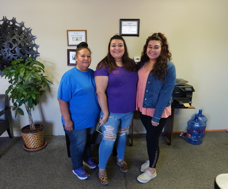 3 women smiling