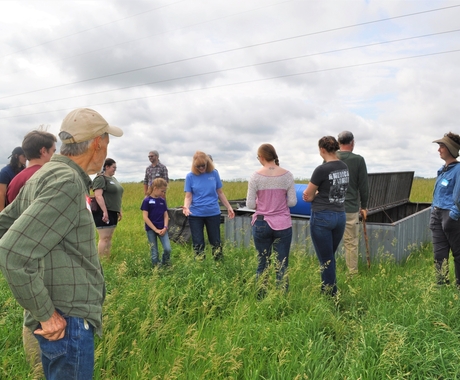 Group takes a tour at field day 