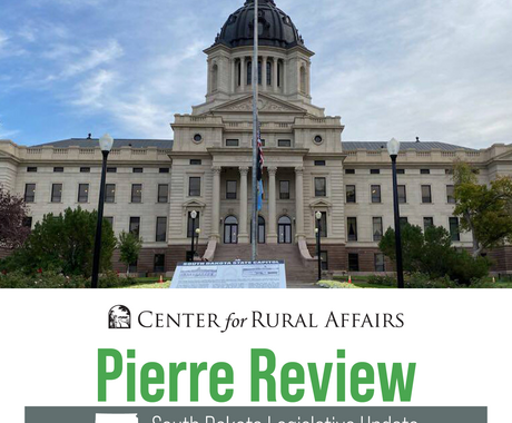  South Dakota capitol building with Pierre Review header