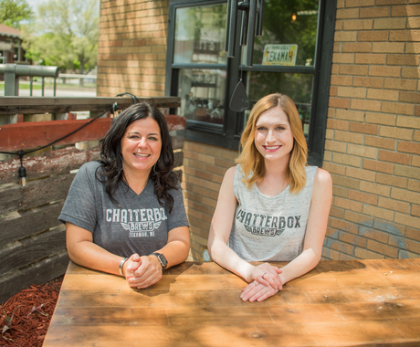 Two women business owners at restaurant