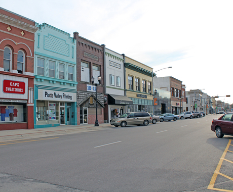 main street in Columbus, Nebraska