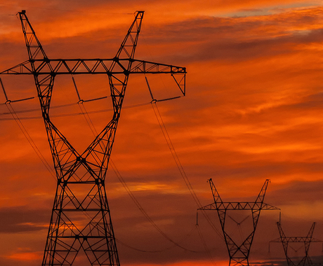 Transmission line with sunset