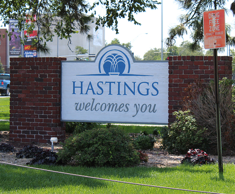 Hastings welcome sign
