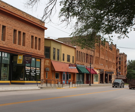 main street in Hot Springs, South Dakota