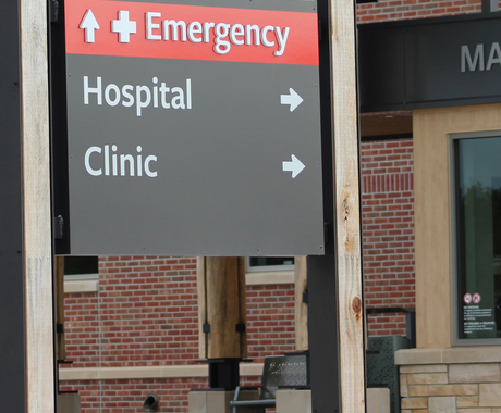 Rural hospital sign