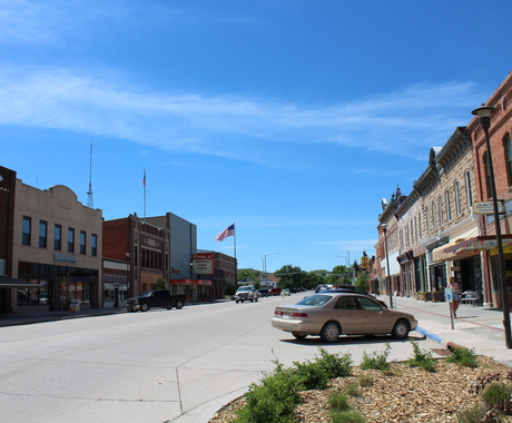 main street in Chadron, Nebraska