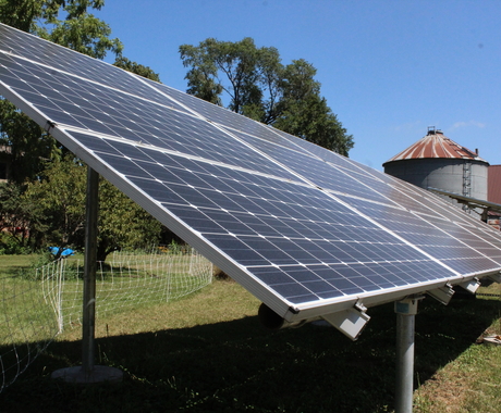 Solar panel at Lee Tesdell residence. 