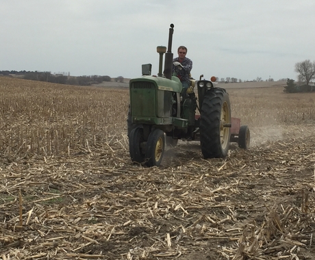Man on tractor