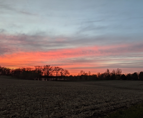 Rural Minnesota sunset