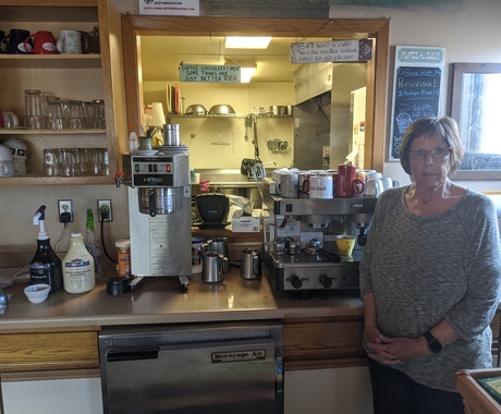 Woman in cafe