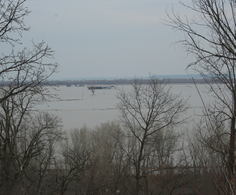 Flooded farm place