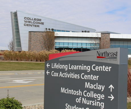 Northeast Community College entrance sign