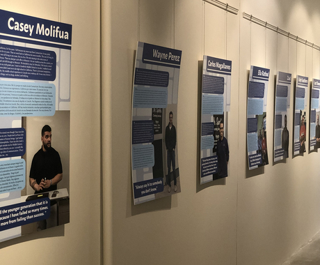 Diversity exhibit on wall