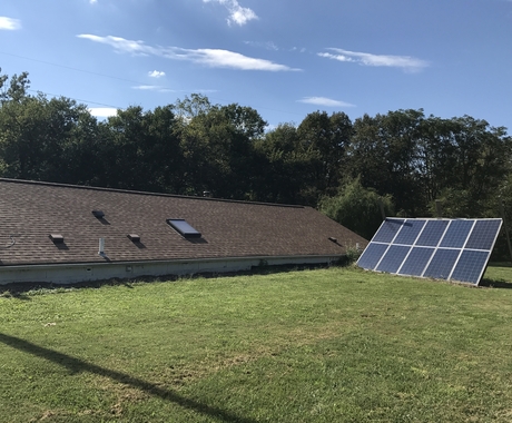 House with solar panel