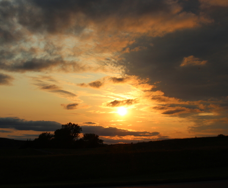 Sunset and clouds