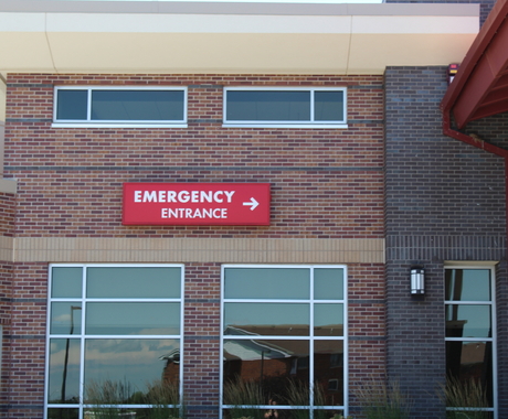 Emergency Entrance Sign