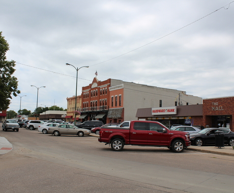 main street in Minden, Nebraska