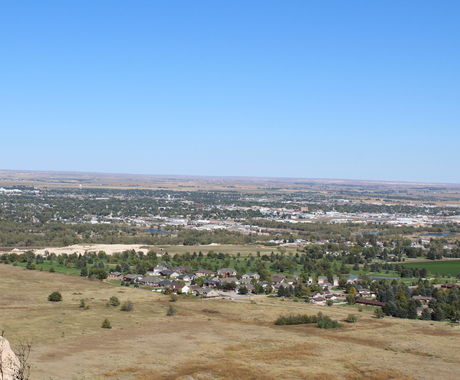 Rural community from nearby hill
