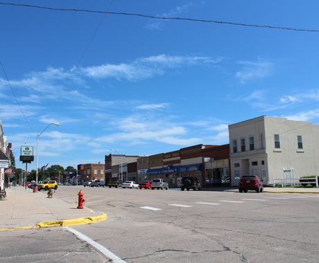 main street in Loup City, Nebraska