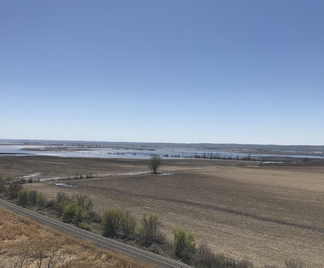 Flooded fields in Iowa