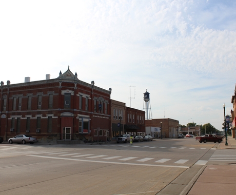 Main street of a small town