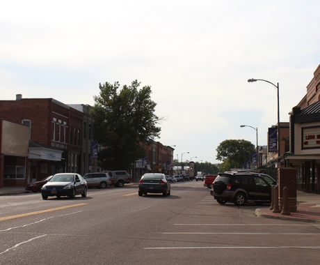 main street in Vermillion, South Dakota