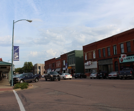 main street in Vermillion, South Dakota