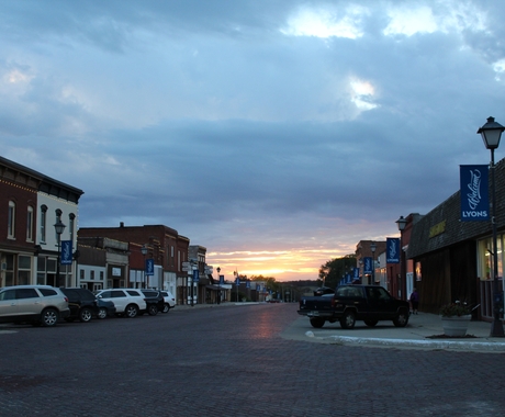 Main street in Lyons, Nebraska
