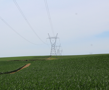 transmission line over commodity field