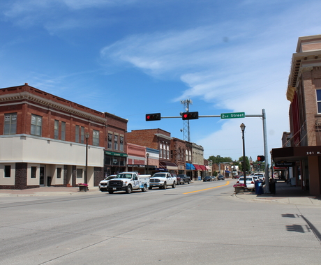 main street in Wayne, Nebraska
