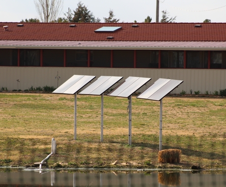 Solar panels on farm