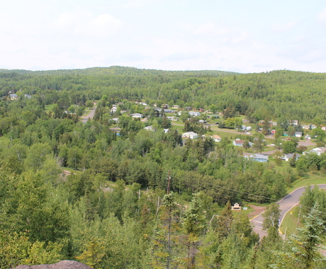 Rural community from nearby hill