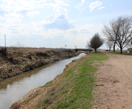 Full drainage ditch