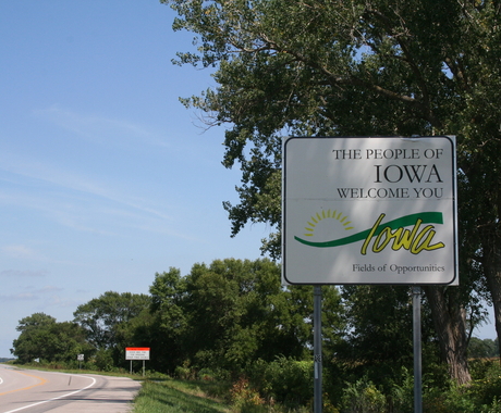 Welcome to Iowa sign