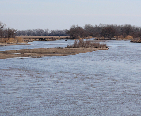 River with sandbar