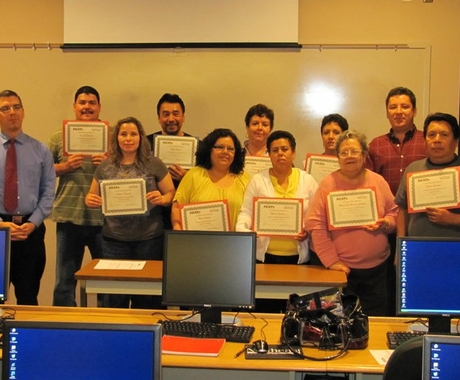 Computer class graduates