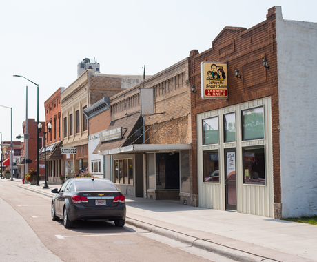 downtown in Central City, Nebraska