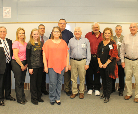 Group photo of people in competition