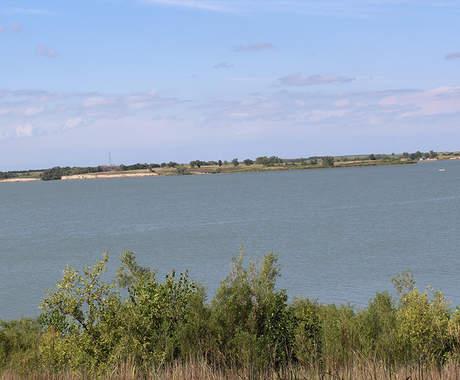 Lake in the middle of the prairie