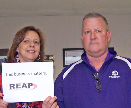 Woman and man business owners 