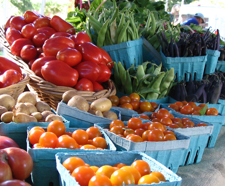 Vegetables on a table for sale