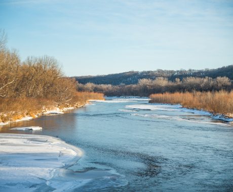 River in wintertime