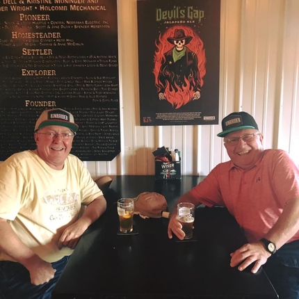 Two men at Kinkaider Brewery