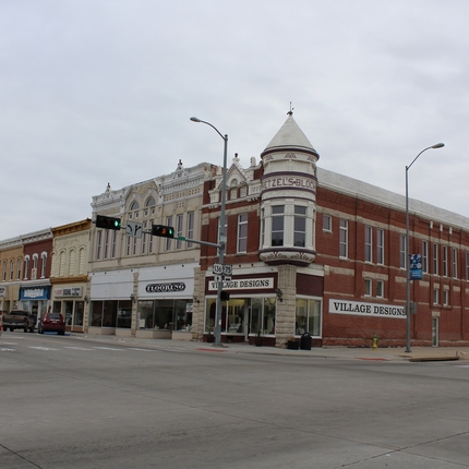 Main Street buildings and streets 