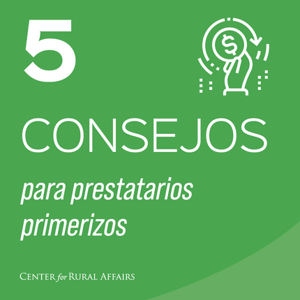 "5 consejos para prestatarios primerizos" भन्ने हरियो ग्राफिक